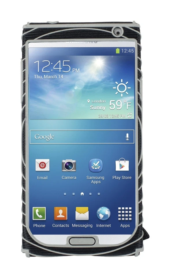 Empuñadura Nathan Sonic para Samsung GS4 o iPhone5 negra/plateada, (5,5X2 7/8)(5X2 3/8) Foto 3 de 4