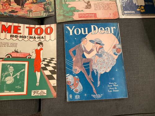 Vintage Lot Sheet Music 1920s great art worth framing rare lot of 16 nice shape - Picture 18 of 19