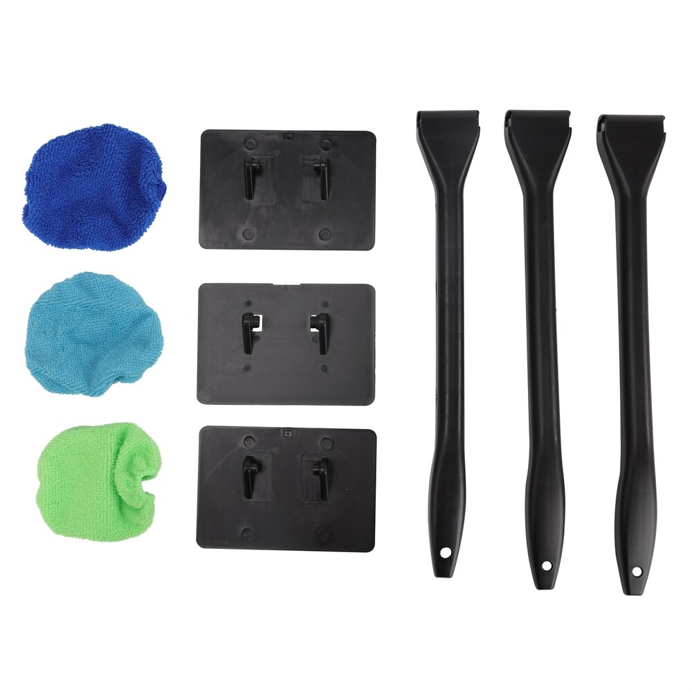 3 Pack Window Windshield Cleaning Tool Microfiber Car Wiper Cleaner Glass Brush