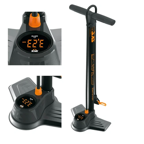 SKS Fahrrad Standpumpe Air-X-Plorer DIGITAL 10.0 schwarz Multi-Valve 10 bar 