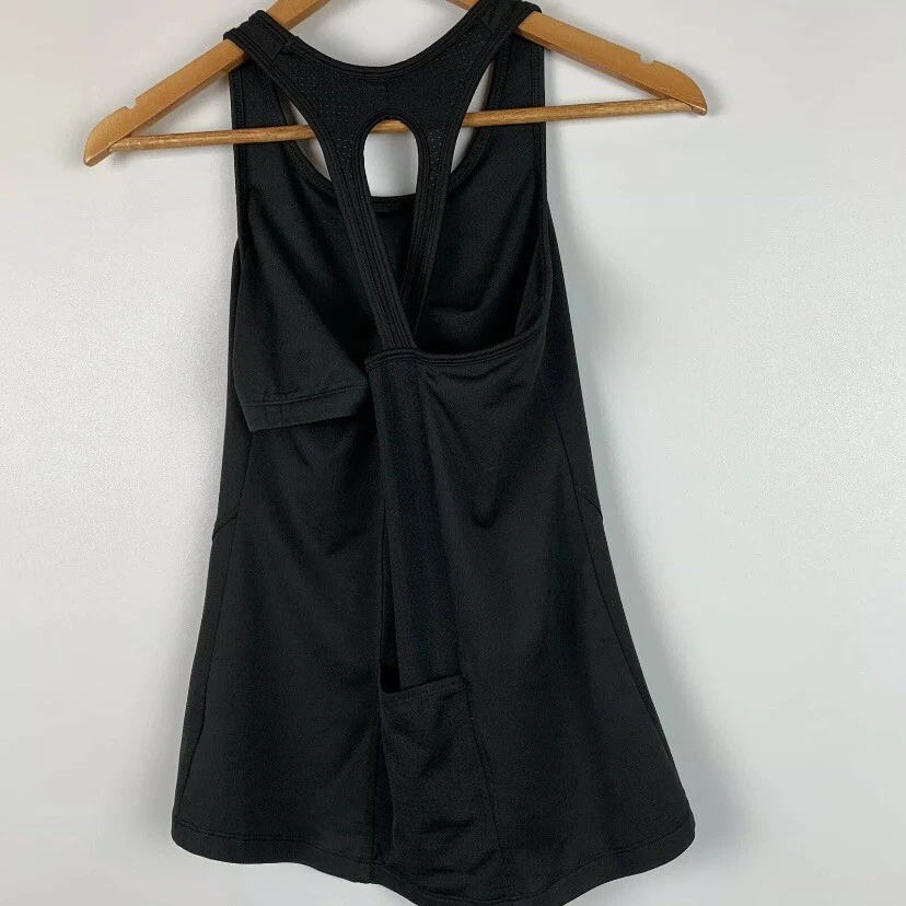 Ryka Womens Size Small Athletic Strappy Fitness Tank Top Solid Black Stretch - Image 3 of 4