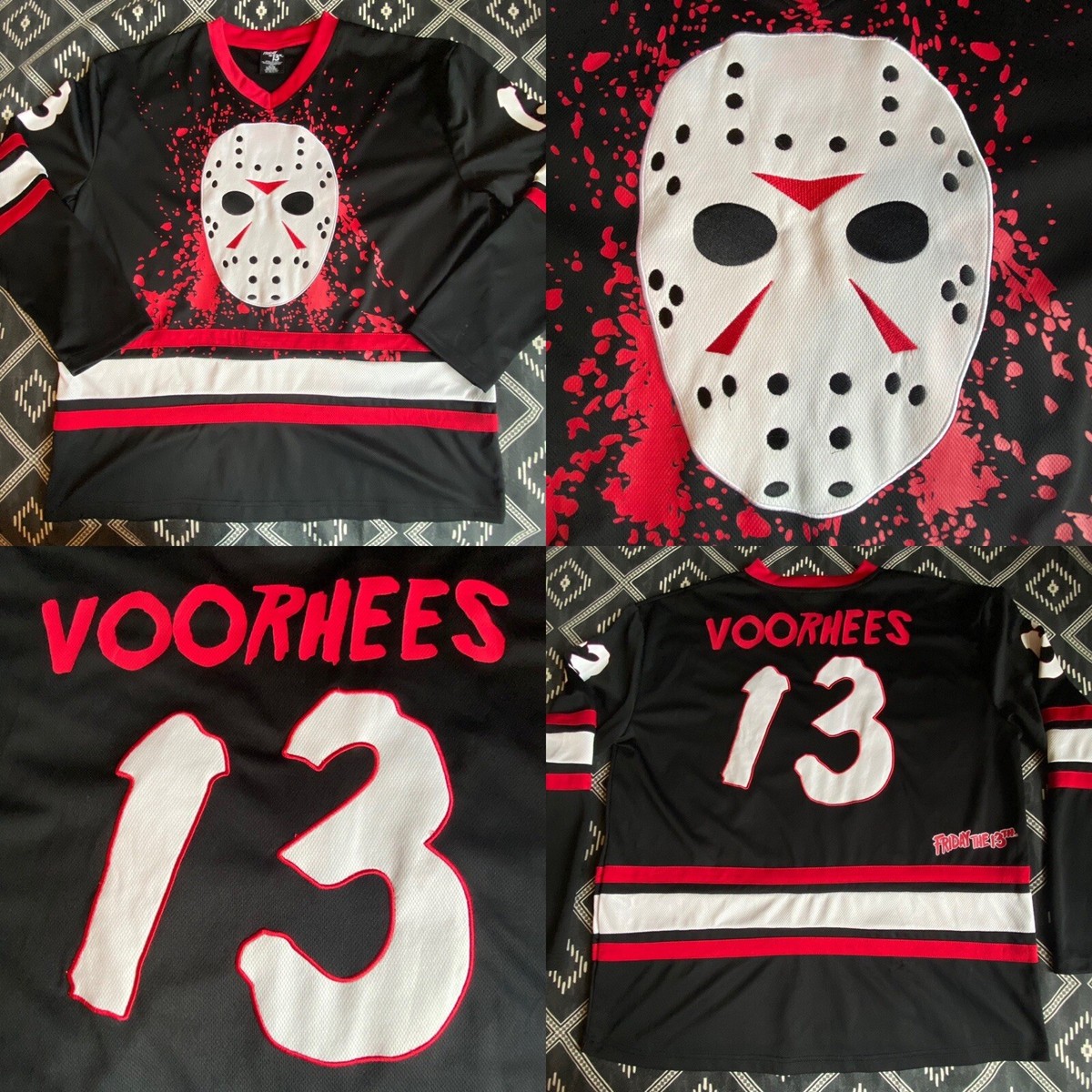 FRIDAY THE 13TH Jason Voorhees #13 Licensed Horror Hockey Jersey