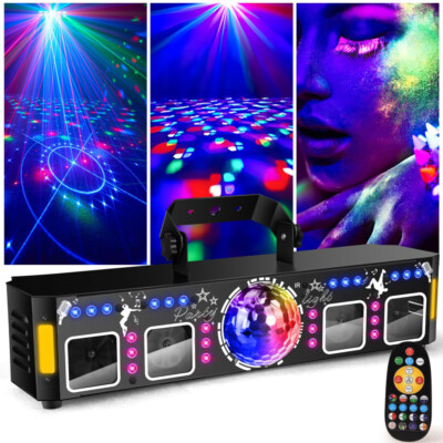 RGB Laser Beam Projektor,DJ Disco Lichteffekt Party DMX Strobe Bühnenbeleuchtung