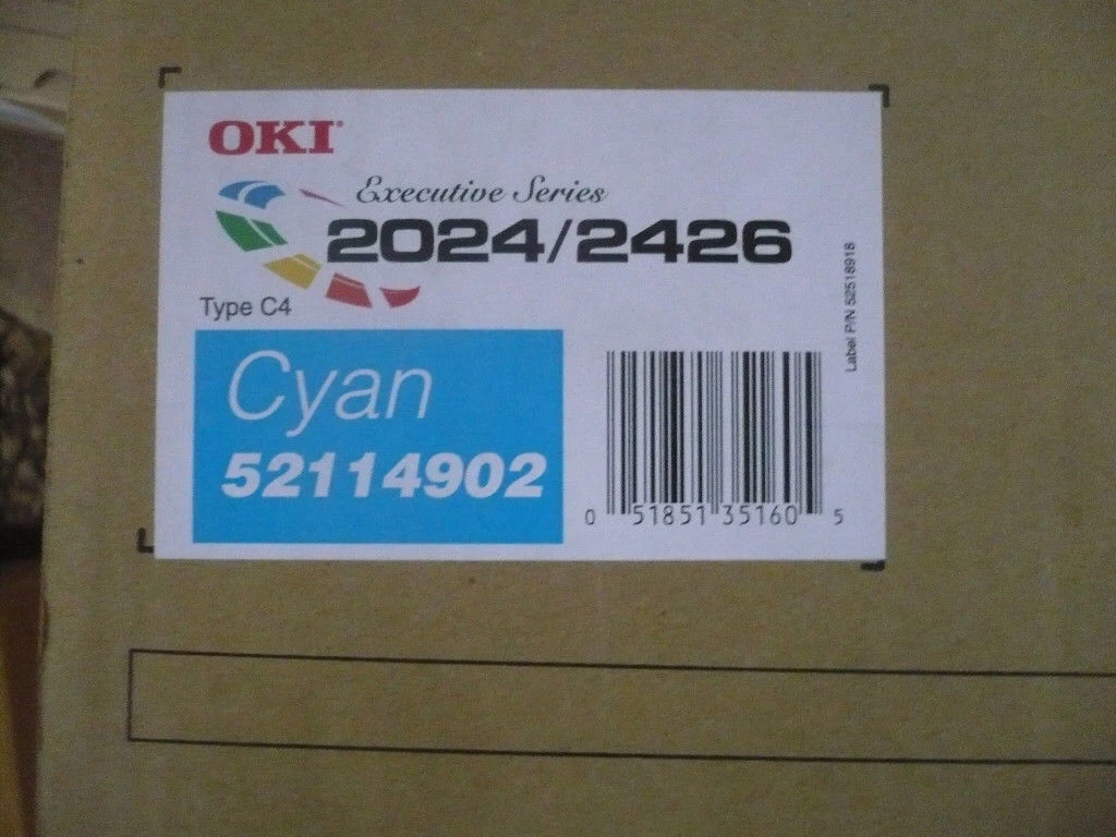 New ! Genuine OKI Okidata 2024 2426 Cyan Toner Cartridge 52114902 New ! Genuine OKI Okidata 2024 2426 Cyan Toner Cartridge 52114902