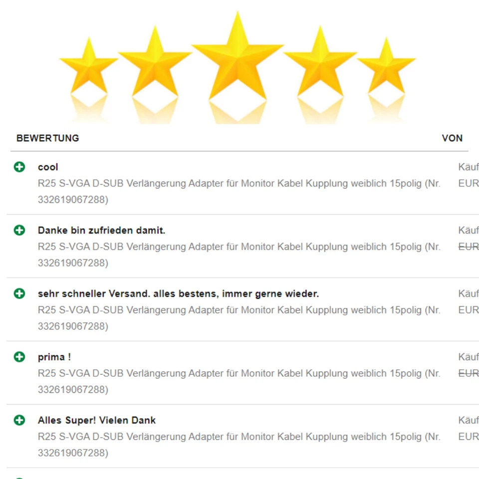 R25 VGA Kupplung VGA Buchse auf VGA Buchse Adapter D Sub Adapter 15Polig SVGA - Bild 4 von 4