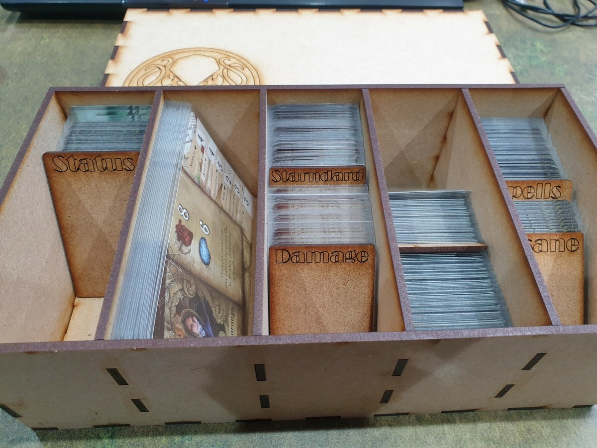 Mansions Of Madness Card Organiser. 3 mm MDF needs gluing together. | eBay