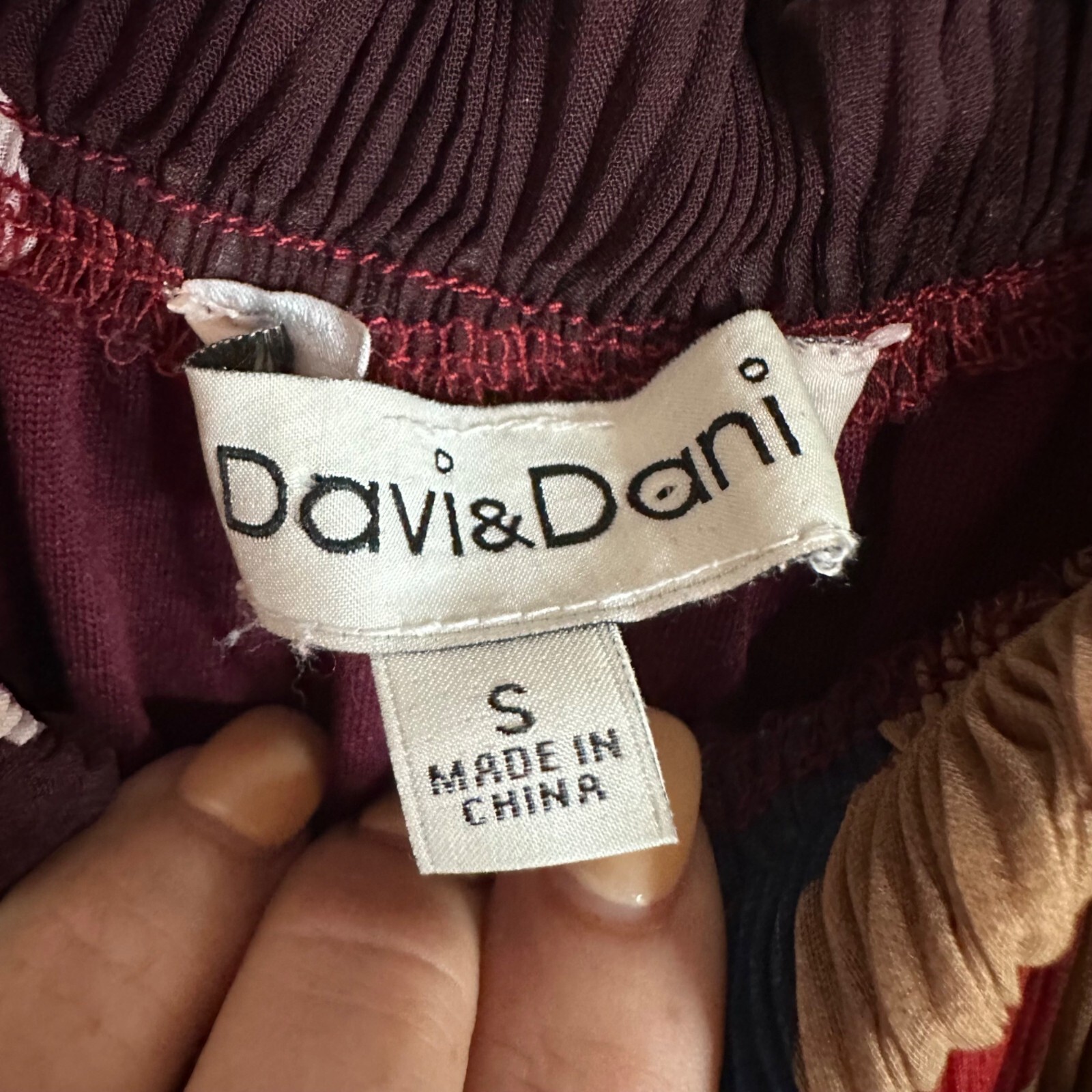 Davi & Dani Blouse Flowy Boho Cottagecore Lined Bell Sleeve Women's Size Small