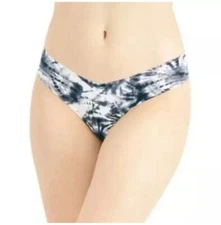 New Jenni Women's No Show Thong Underwear Tie Dye Black Small