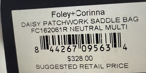FOLEY+CORINNA Daisy Patchwork Saddle Bag Purse Leather Crossbody Brown $328 Rtl - Picture 12 of 14