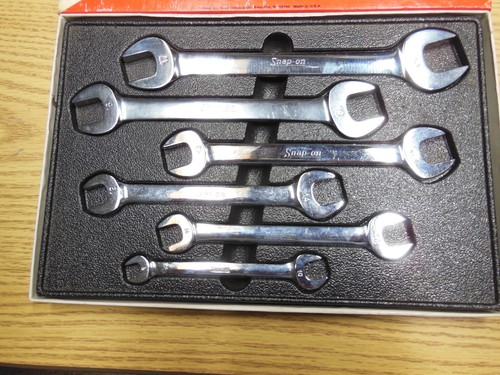 Vintage, Snap-on, 6 Piece Metric Open End Wrench Set - Foto 2 di 3