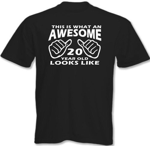 20th Birthday T-Shirt This Is What An Awesome 20 Year Old Looks Like Mens Funny - Picture 2 of 7