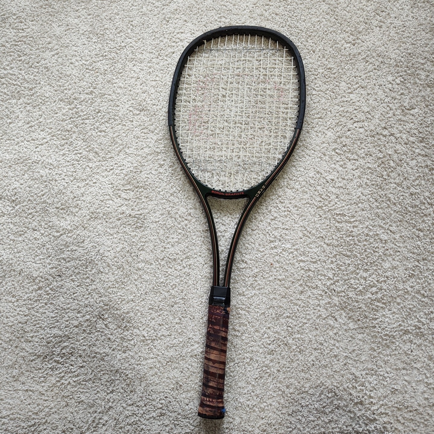 Wilson Bard Boron Graphite Tennis Racket 4 1/4 Grip Dark Gre