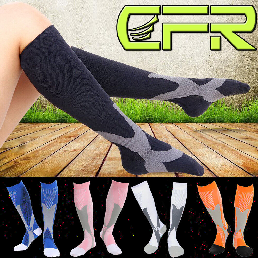 Compression Socks Medical Stockings Travel Flight Running Unisex DVT Comfort XL-image