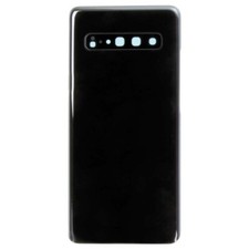 Back Glass with Camera Lens for Samsung Galaxy S10 5G Black Aftermarket