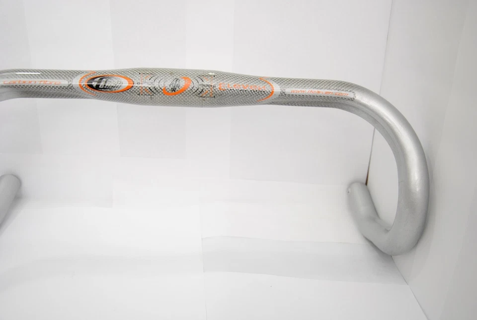 Piega Manubrio Corsa Alluminio e CARBONIO Bianco ELEVEN CARBON - Immagine 3 di 3