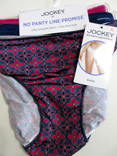 Jockey No panty lines BIKINI 3-Pairs Tactel Spandex 1770 multi women  7/L  30