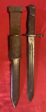 Post WWII, Indonesian bayonet- Scabbard, Rare Garula Star Stamp, LOOSE GUARD