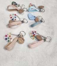 Handmade Resin Heart Keychain