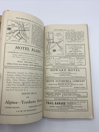 1926 AAA Tour Book & Map Pennsylvania New Jersey Booklet Gulf Oil Gas Vintage - Picture 5 of 15