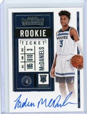 2020-21 Panini Contenders Basketball Variation Rookie Auto #144 Jaden McDaniels