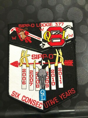 OA SIPPO LODGE 377 SIX CONSECUTIVE YEARS 2006  2011 ''QL'' TWO PIECE SET