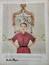 1950 womens Nelly Don Enka Rayon dress Jean Patchett vintage fashion ad 