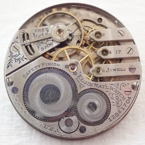 ANTIQUE 16s ELGIN GRADE 153 17 JEWEL HUNTER POCKET WATCH MOVEMENT