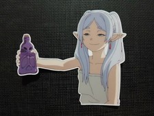 Frieren Funny Magic Potion Beyond Journey's End Glossy Sticker Anime Waterproof!