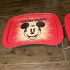 Vintage Disney Mickey Mouse Red Metal TV Tray Comic Style Face Decent Cond — photo 4