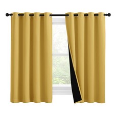 Blackout Curtains 100 52 W x 45 L 2 Panels Thermal Insulated Lilac Purple Full