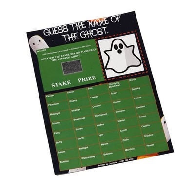 Guess The Name Of The Ghost Rubbelkarte A4 Spendenaktion Halloween Party Spiel