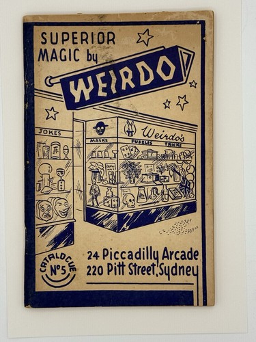 Vintage WEIRDO Magic Catalogue No.5 Sydney Australia Magician Tricks 1950s