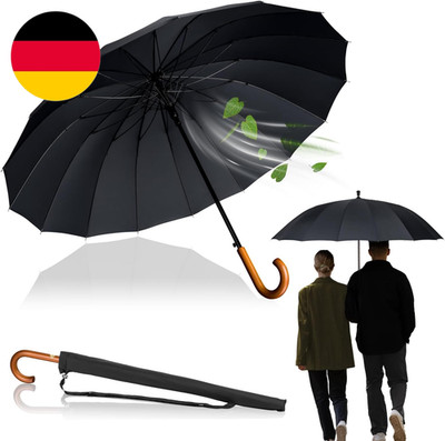 LOGAN & BARNES Stockschirm Sturmfest Ø120Cm Mit Hochwertigem Echtholzgriff Und G