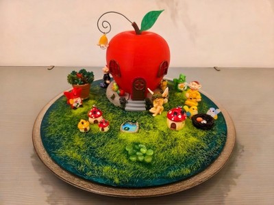Miniatur Landschaft Fantasy beleuchtet 30 cm Fantasielandschaft LED Lampe