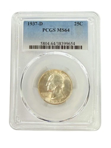 1937-D Washington Quarter PCGS MS64