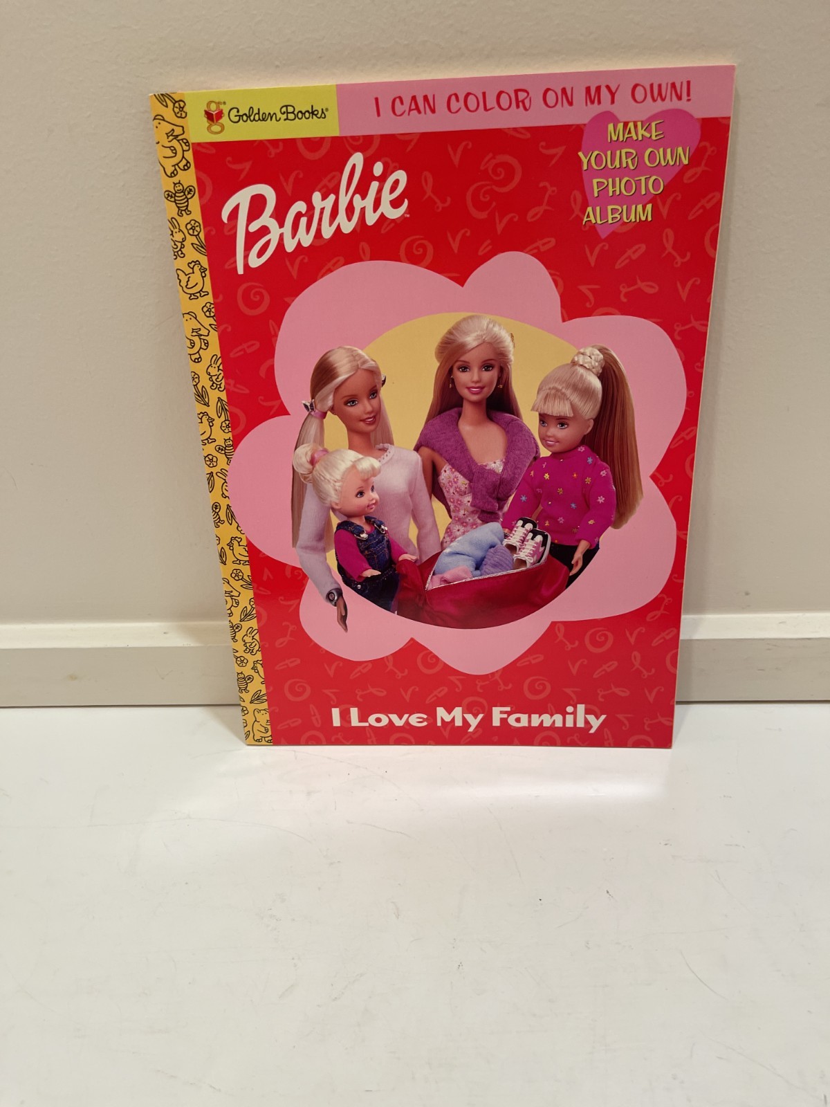 Vintage Barbie I Love my Family Golden Book Coloring Activity Book 2000