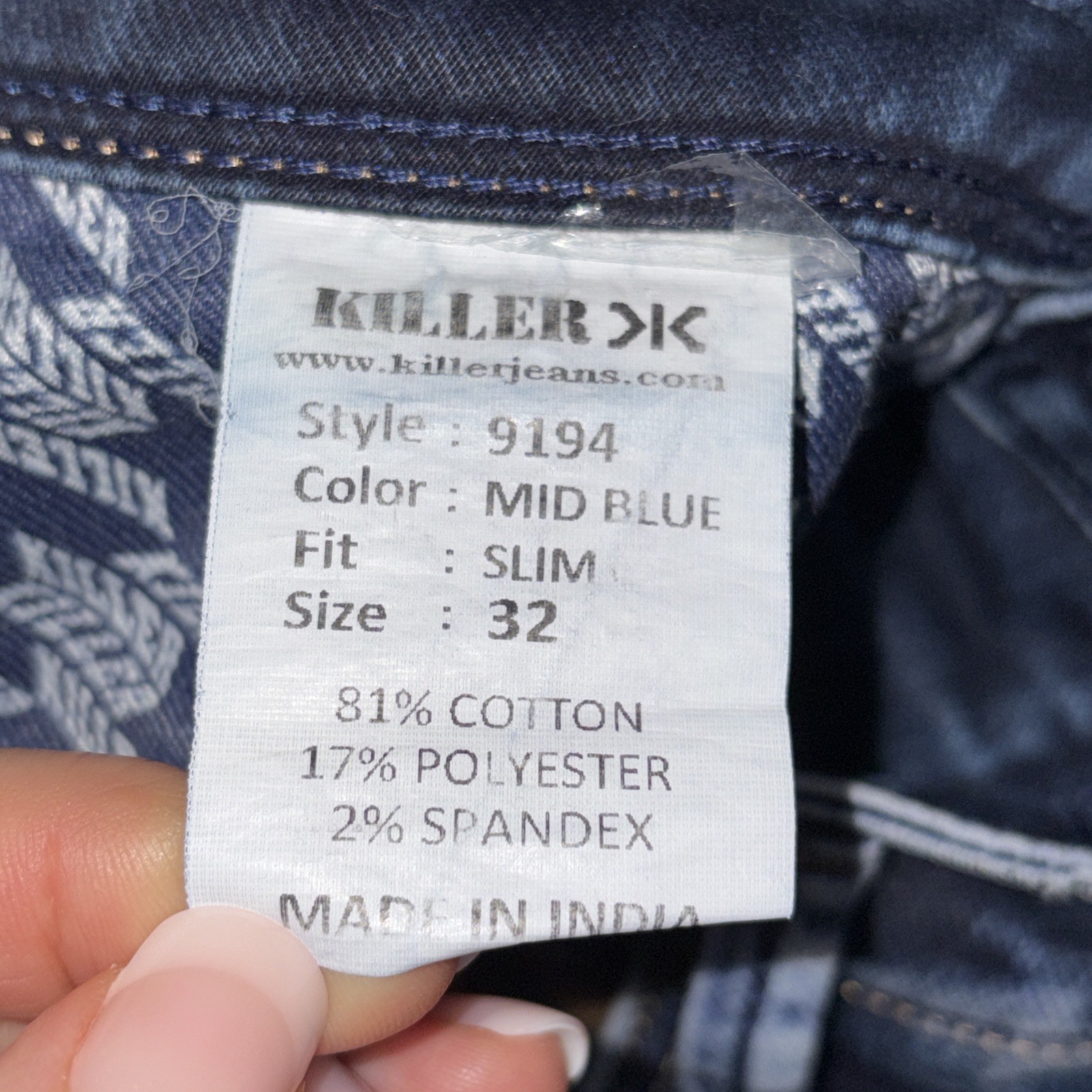 Killer Slim Fit Jeans Men 32 Blue Denim Fits 30 X 29 - View 6