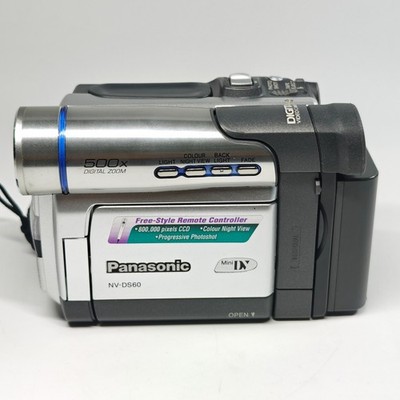 Panasonic DIGICAM miniDV NV-DB1 ⑤ Panasonic NV-DS60 Camcorder Silver MiniDV 500x Digital Zoom LCD