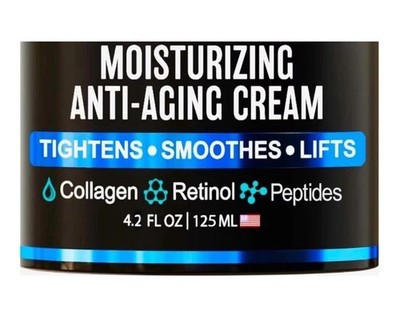 Menvils Moisturizer Cream Collagen Retinol Peptides Face Anti-Aging 4.2 fl oz