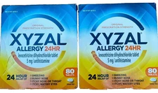 FOR 2 XYZAL ALLERGY 24hr TABLETS 2 X 80 = 160 TOTAL EXP2026+ NEW SHIP