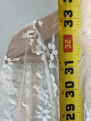 Agent Provocateur White French lace & marabou feathers OSFA Wedding Bridal Love - Picture 11 of 11