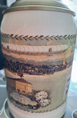 Deutsche Post Sammler-Edition Bierkrug 100 Jahre Zeppelin Porzellan