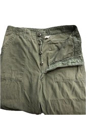 Baker Vietnam Era Cotton Sateen Button Fly OG 107 Pants 1960s 32X30