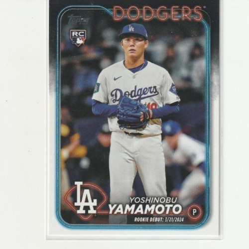 2024 Topps Update #US149 Yoshinobu Yamamoto RC Debut Los Angeles Dodgers
