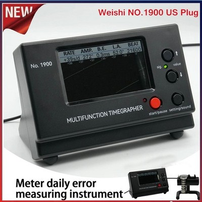 Weishi No.1900 Timegrapher Mechanical Watch Timing Machine Multifunction Black