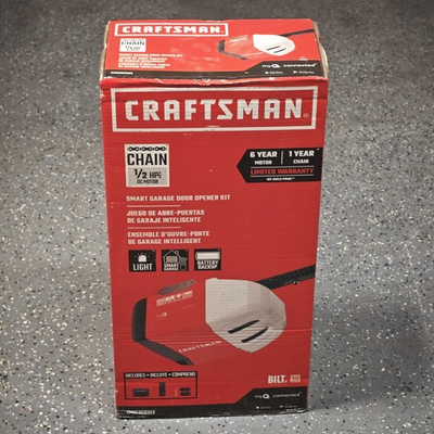 #ad #ad Craftsman CMXEOCG323 1 2 HP Chain Drive Smart Garage Door Opener Kit W Bat. BU $165.00