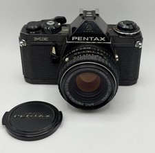 Pentax ME Black SLR 35mm Film Camera SMC M 50mm f1.7 Lens Tested