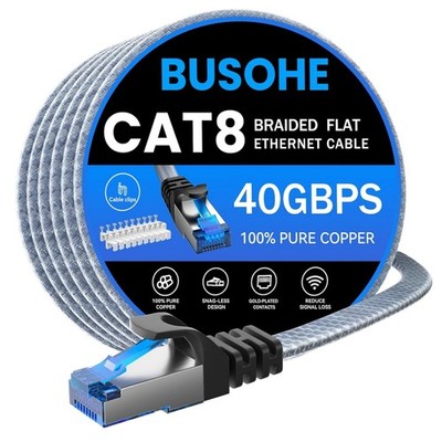 Cat 8 LAN Kabel 12m 40 Gbps Ethernet Kabel Router PC Modem Netzwerkkabel