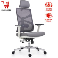 BüRostuhl Ergonomisch Adaptiv RüCkenlehne 4D Armlehnen LendenstüTze Weiß