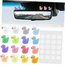 16 PCS Cute Duck Rearview Mirror Accessories, Car Luminous Mini Ducks